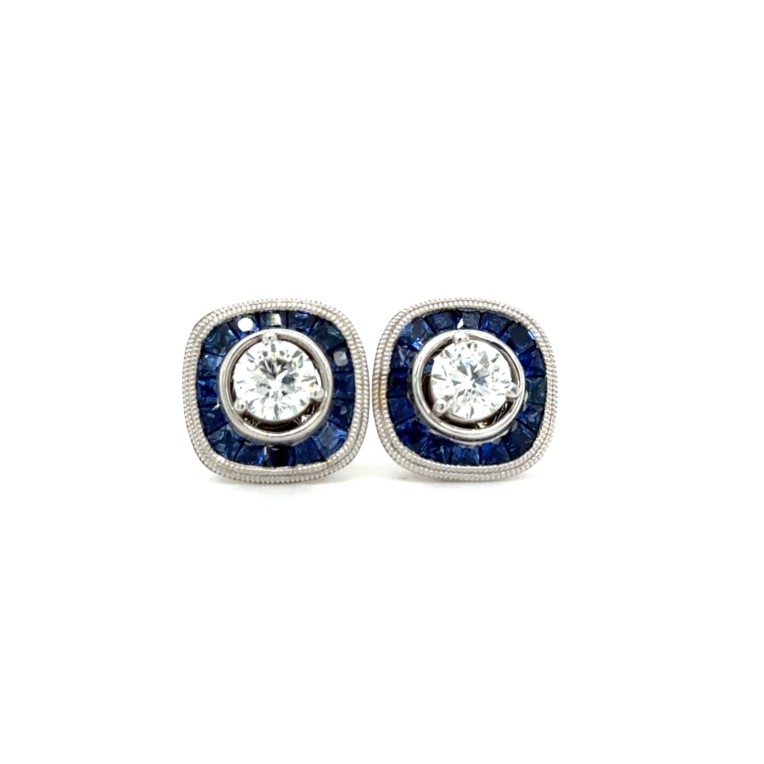 Sapphire earring jackets on sale for diamond studs