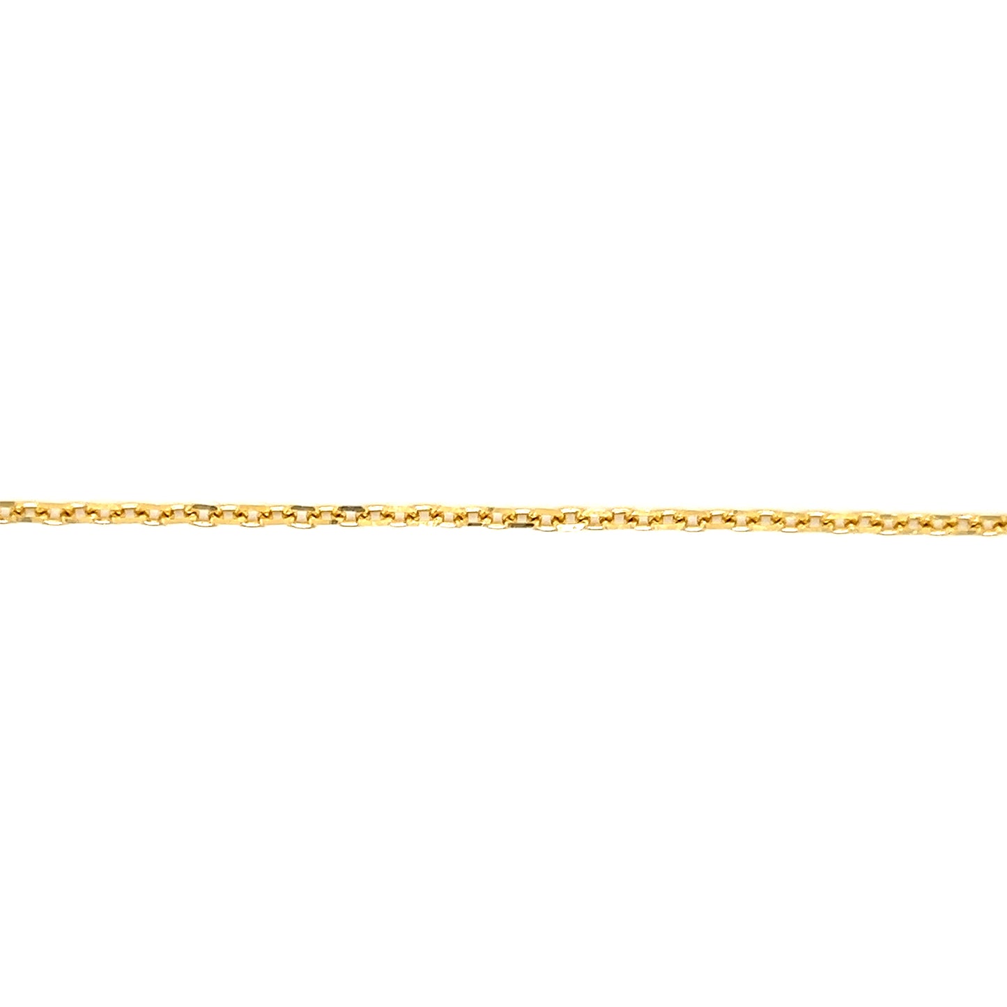 Diamond-cut Cable Chain 1.5mm with 18in of Length in 14K Yellow Gold. Chain View