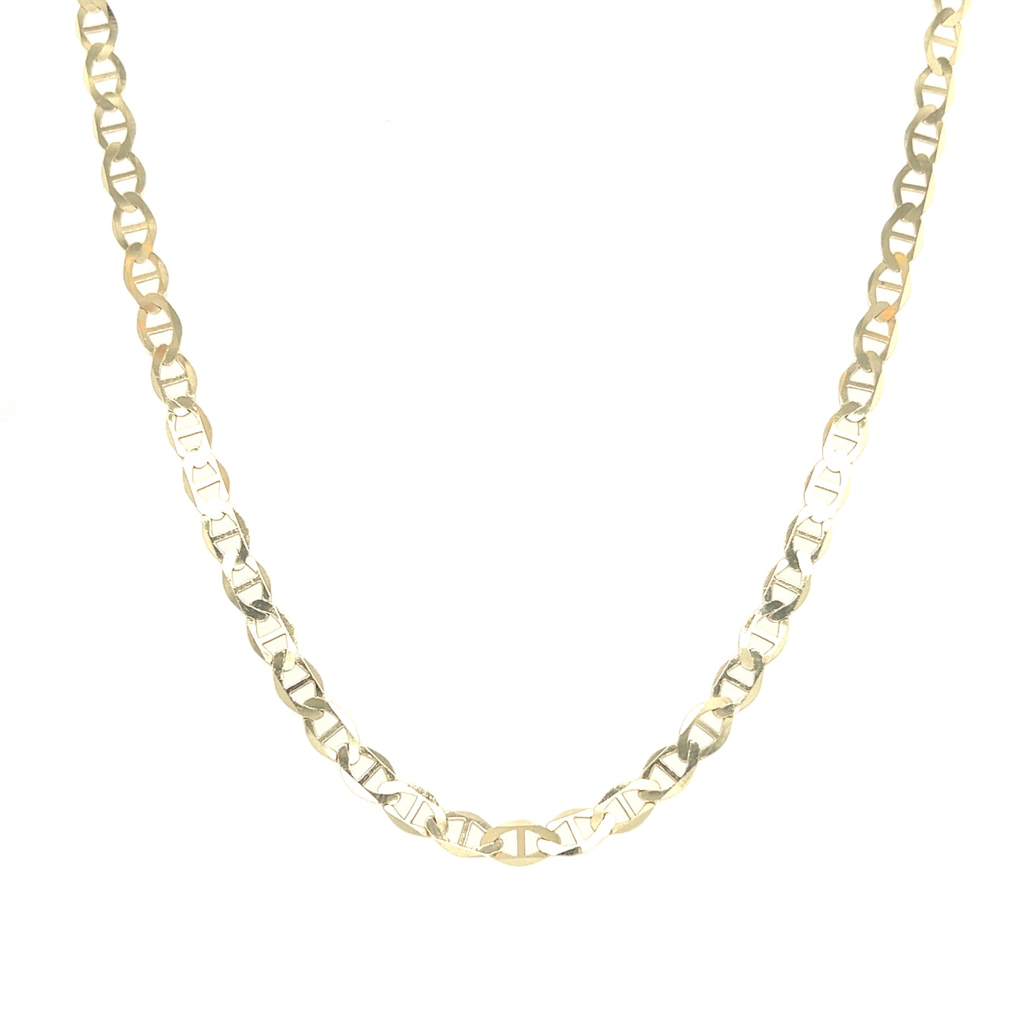 Mariner Chain 4.5mm with 22 Inches of Length in 14K Yellow Gold Front View