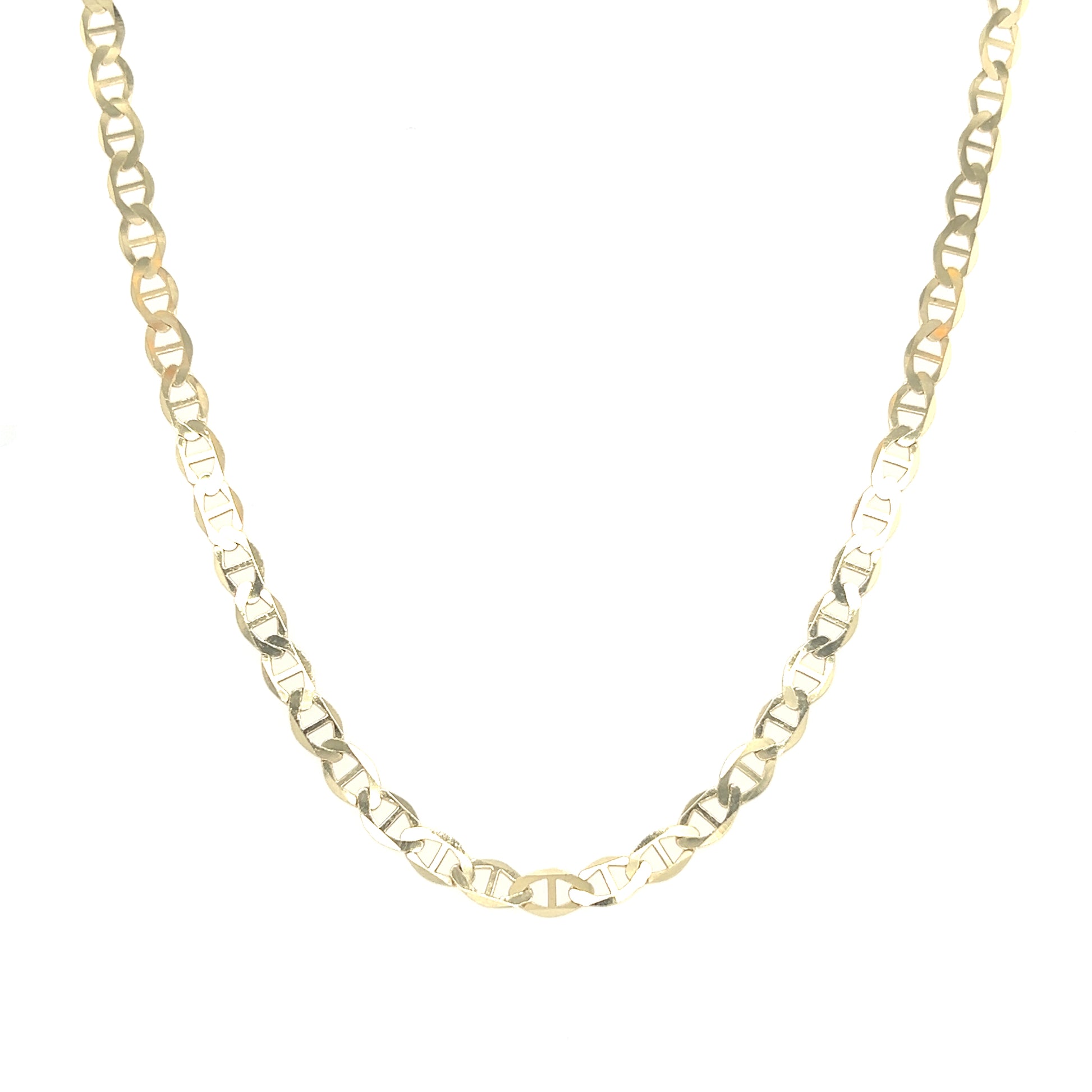 Mariner Chain 4.5mm with 22 Inches of Length in 14K Yellow Gold Front View