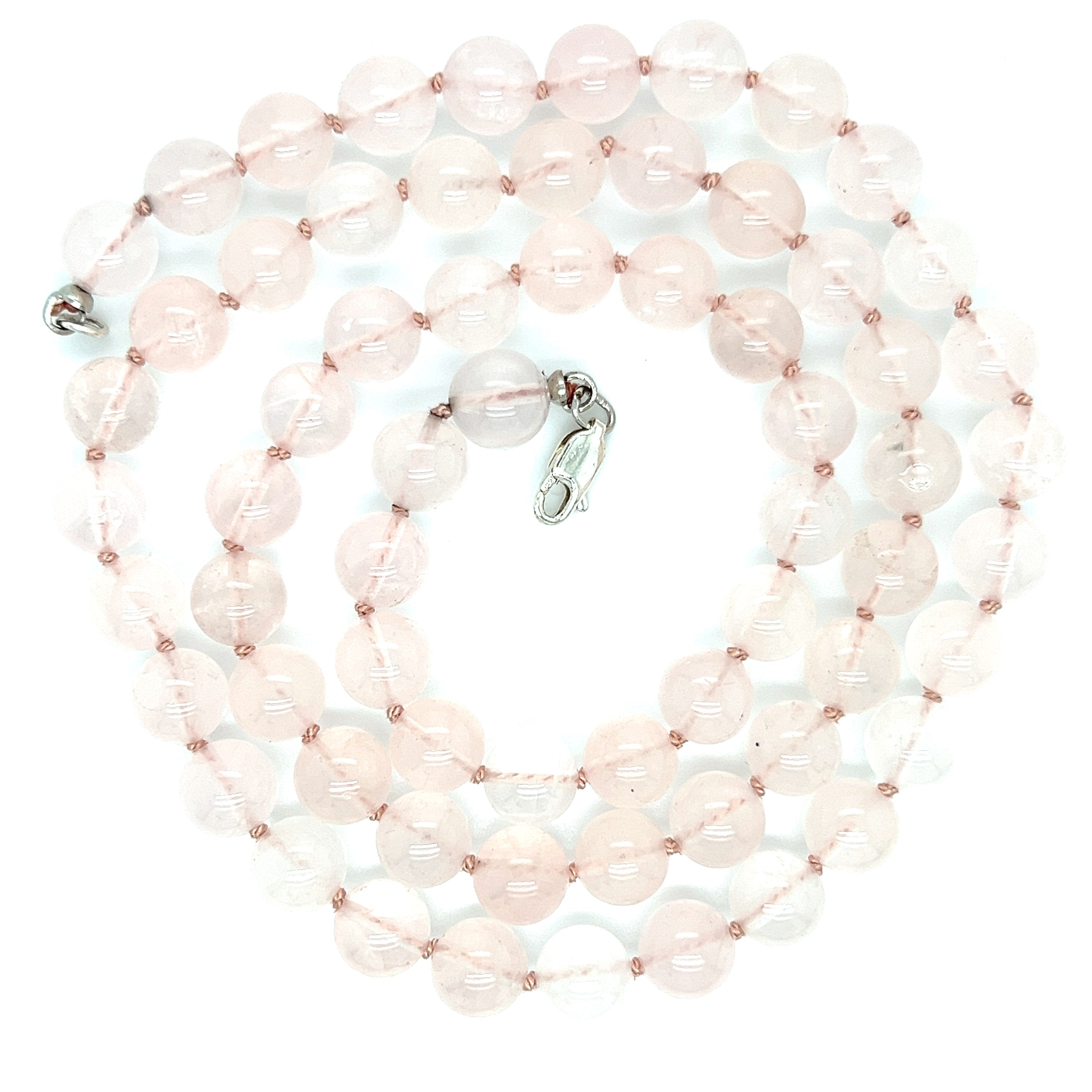 Romantic cheapest Rose Quartz Chunky Bead Necklace 24 inch