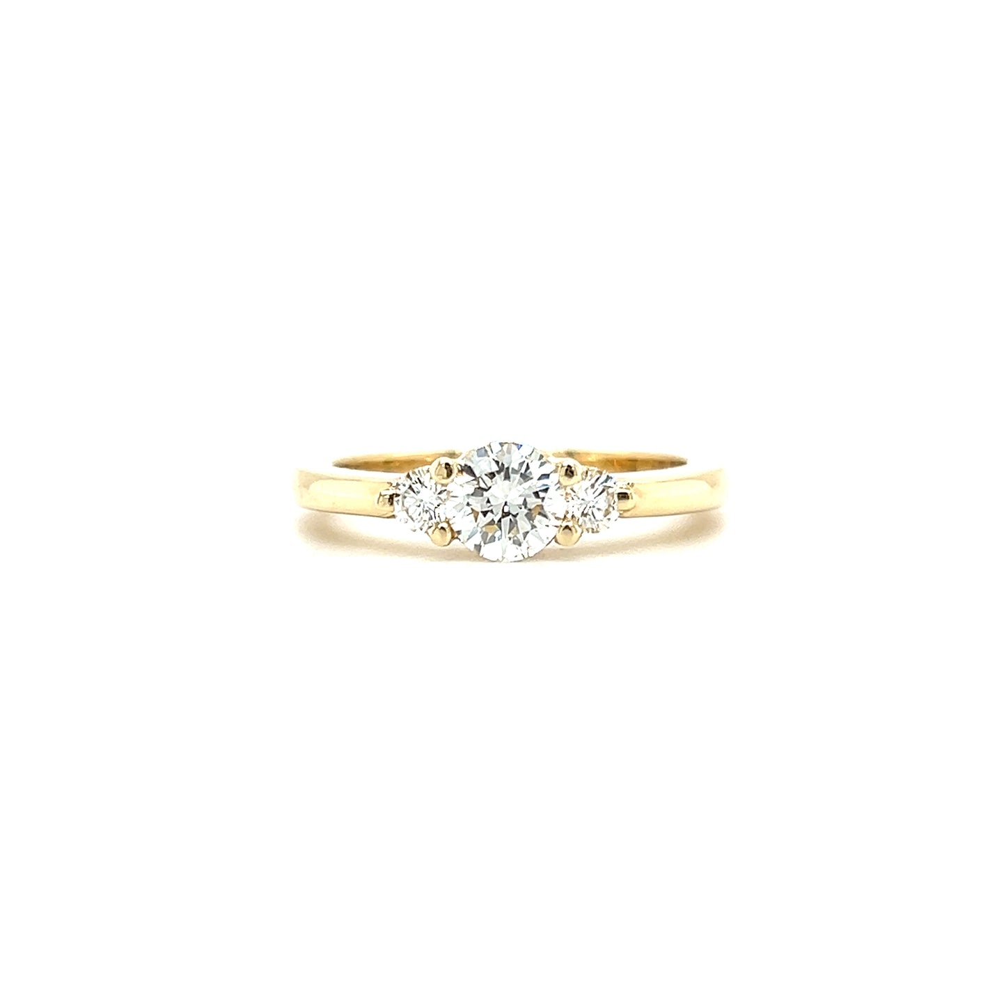 Three Stone Ring with 0.63ctw of Diamonds in 14K Yellow Gold