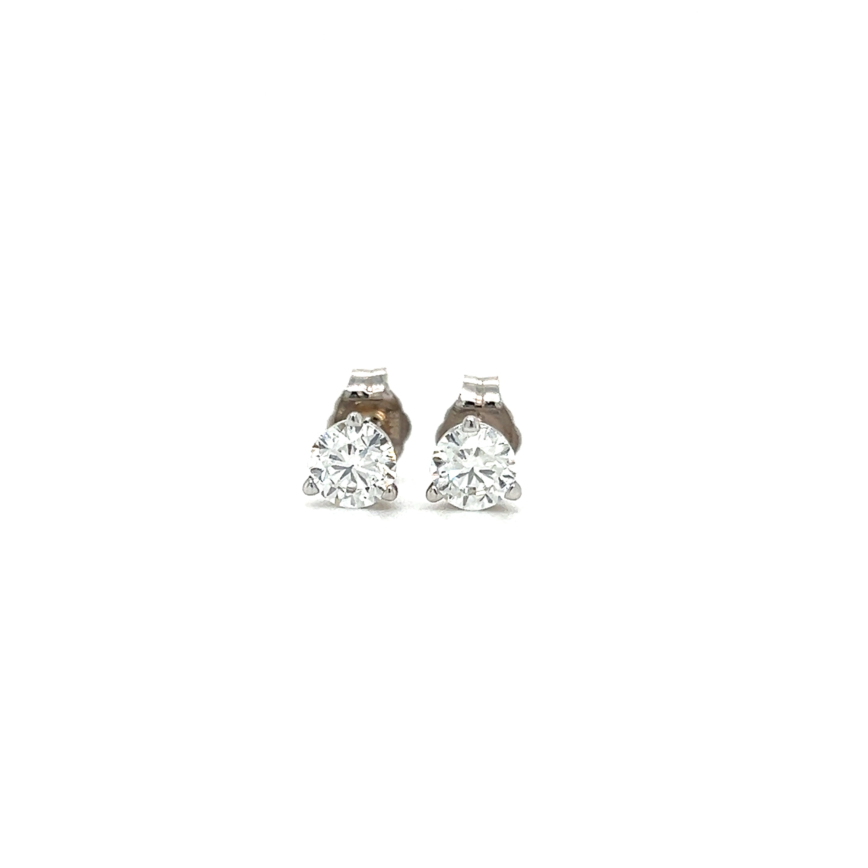 Diamond 0.72ctw Stud Earrings with Blue Sapphire Jackets in 14K 