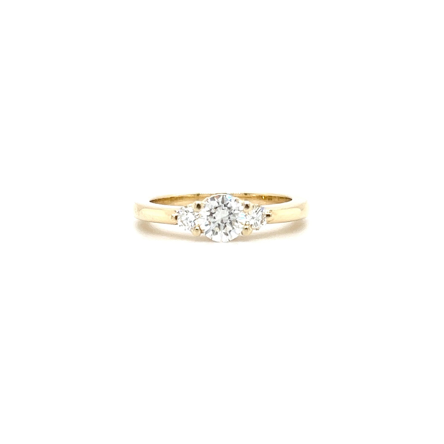 Three Stone Ring with 0.63ctw of Diamonds in 14K Yellow Gold