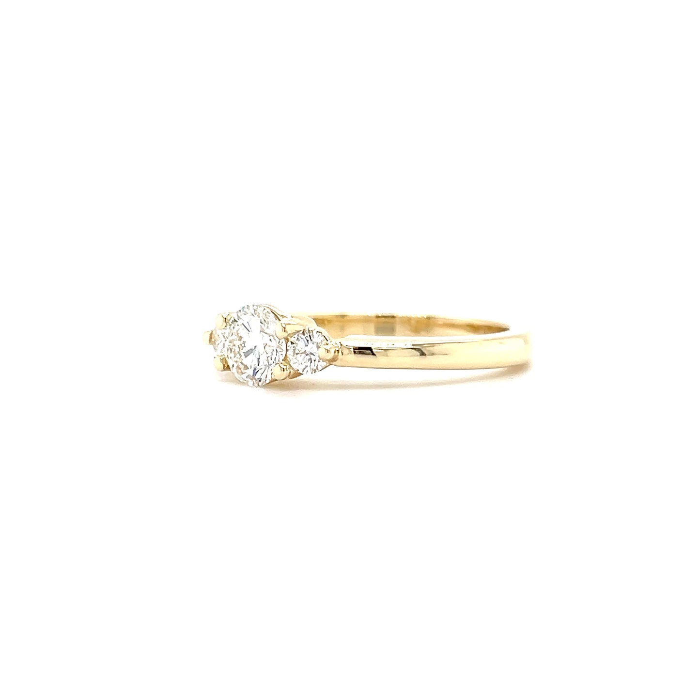 Three Stone Ring with 0.63ctw of Diamonds in 14K Yellow Gold