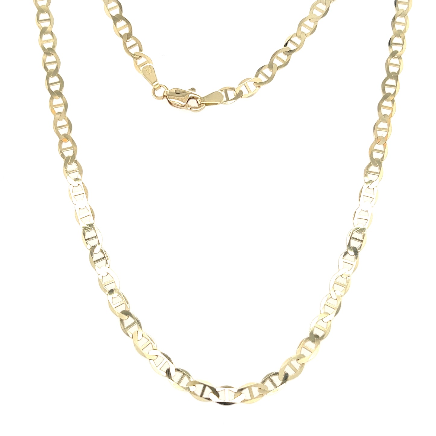 Mariner Chain 4.5mm with 22 Inches of Length in 14K Yellow Gold Full Chain View