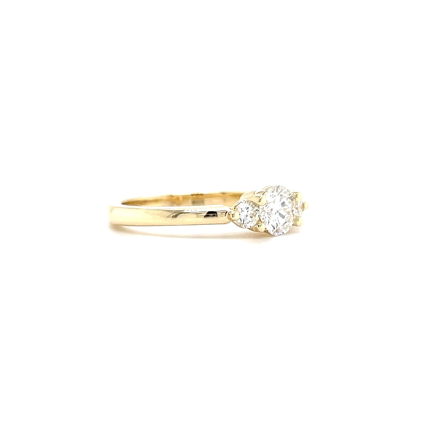 Three Stone Ring with 0.63ctw of Diamonds in 14K Yellow Gold