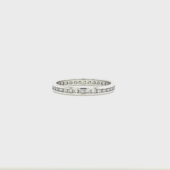 Full Eternity Ring with Thirty Four Diamonds in Platinum Video