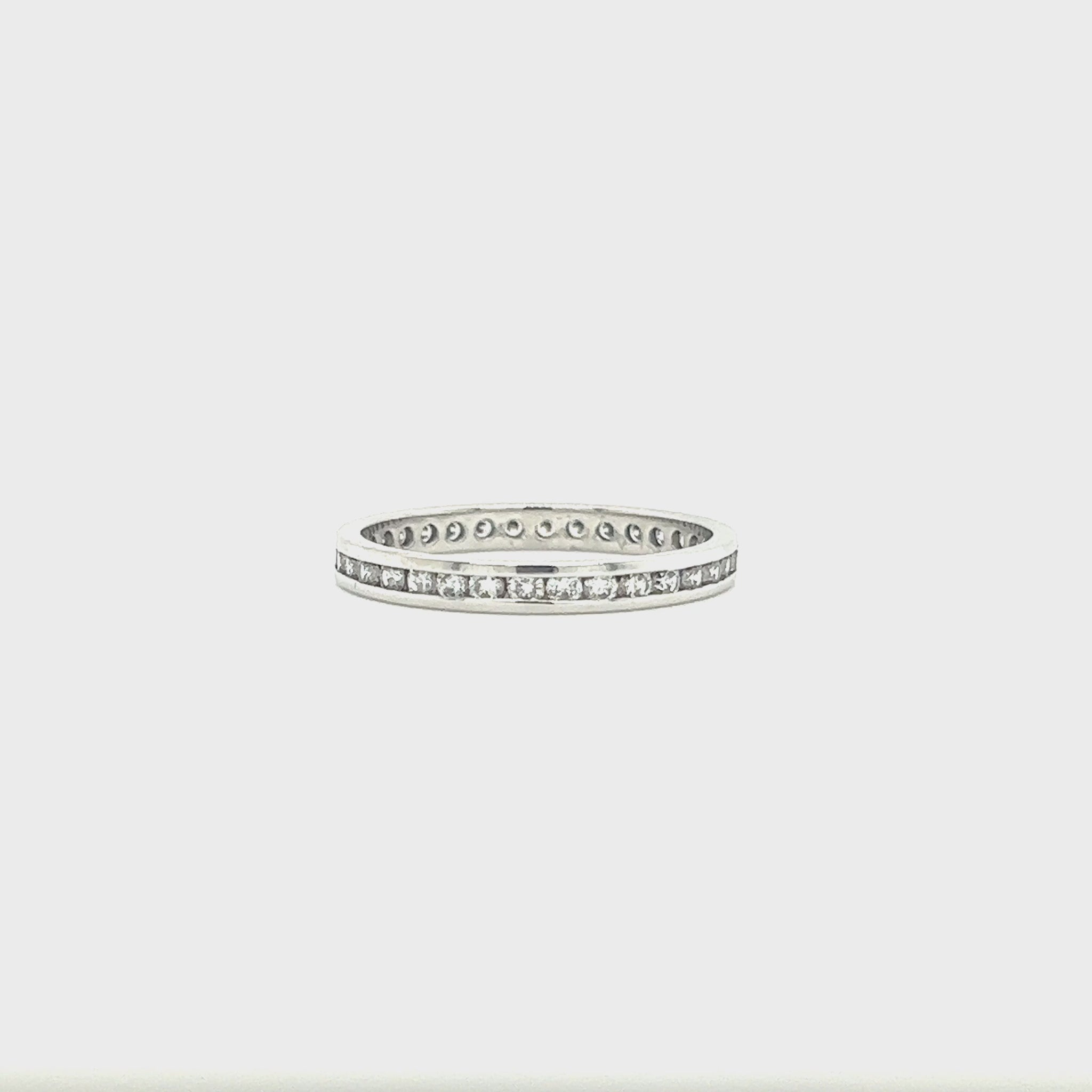 Full Eternity Ring with Thirty Four Diamonds in Platinum Video