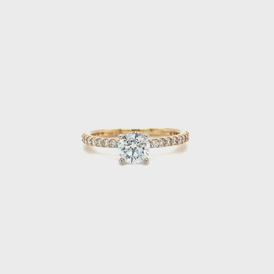 Solitaire Diamond Ring with 1.06ctw of Diamonds in 14K Yellow Gold Video