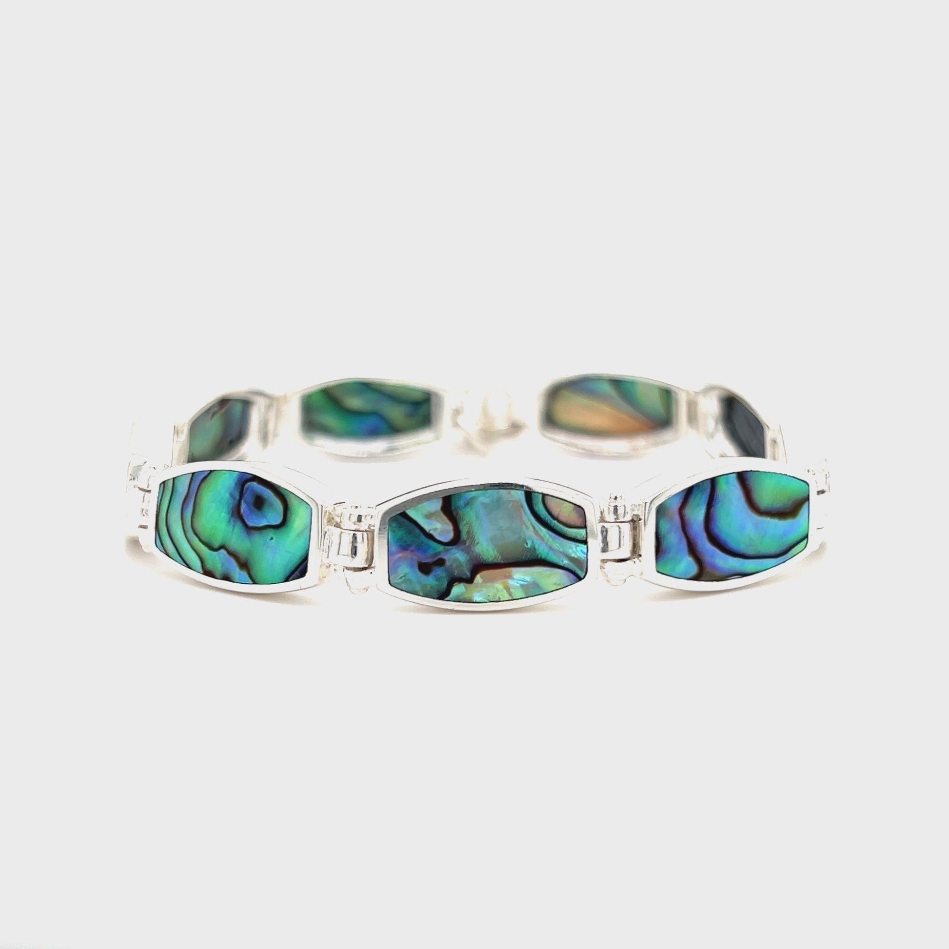 Abalone Shell Bracelet in Sterling Silver. Video