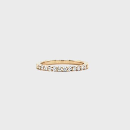 Diamond Ring with 0.24ctw of Diamonds in 14K Yellow Gold Video