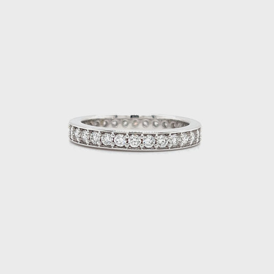 Eternity Ring with 1 ctw of Diamonds in 14K White Gold Video