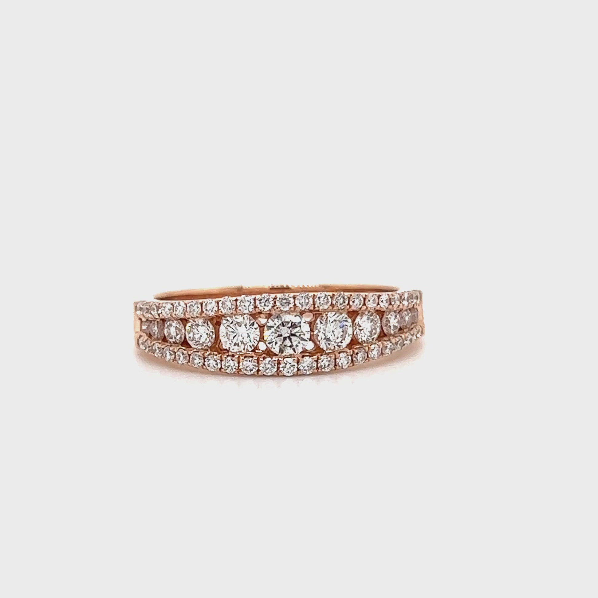 Diamond Ring with 0.78ctw of Diamonds in 14K Rose Gold Video