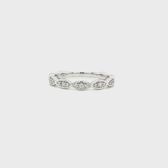 Infinity Diamond Ring with 0.20ctw of Diamonds in 14K White Gold Video