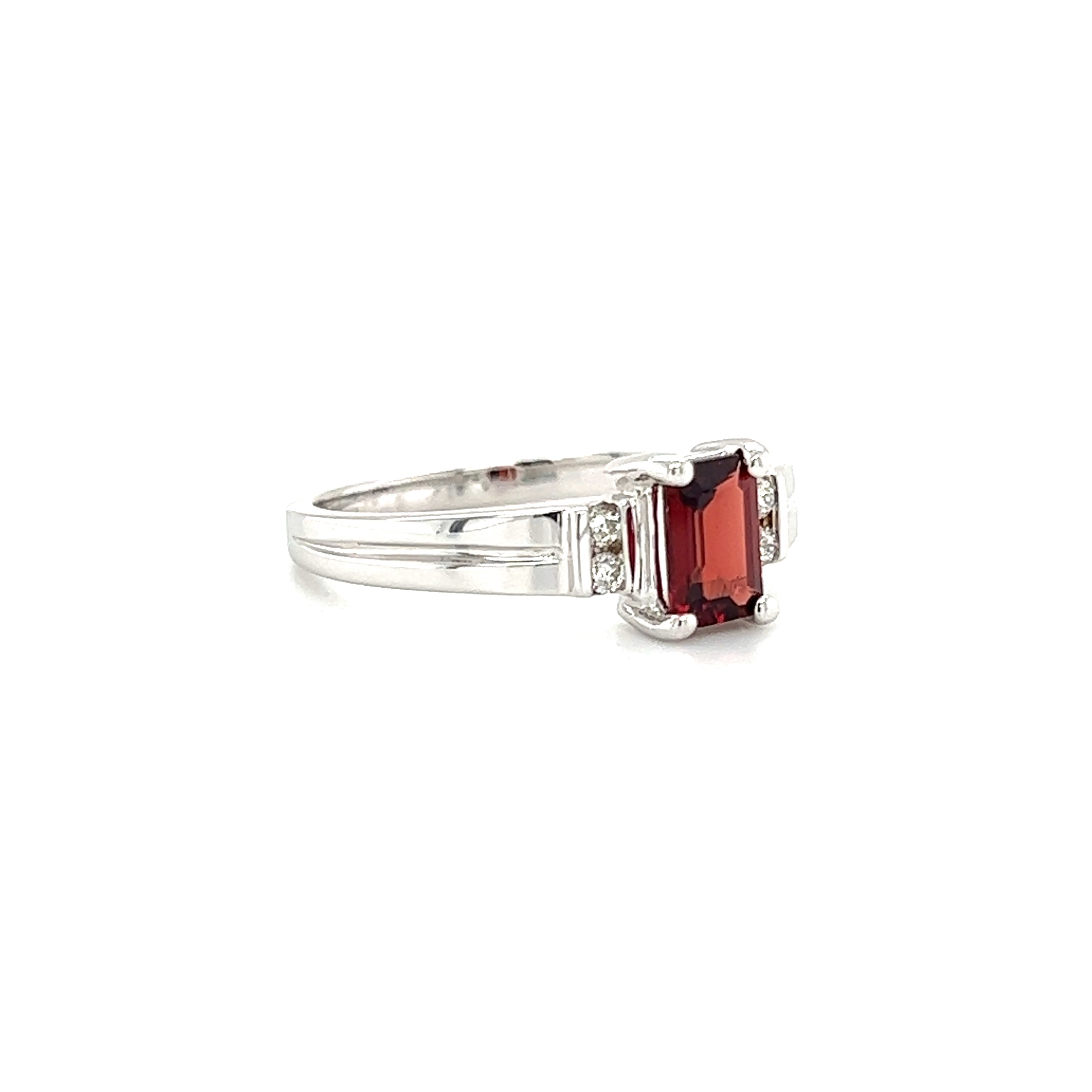 Garnet hot sale baguette ring