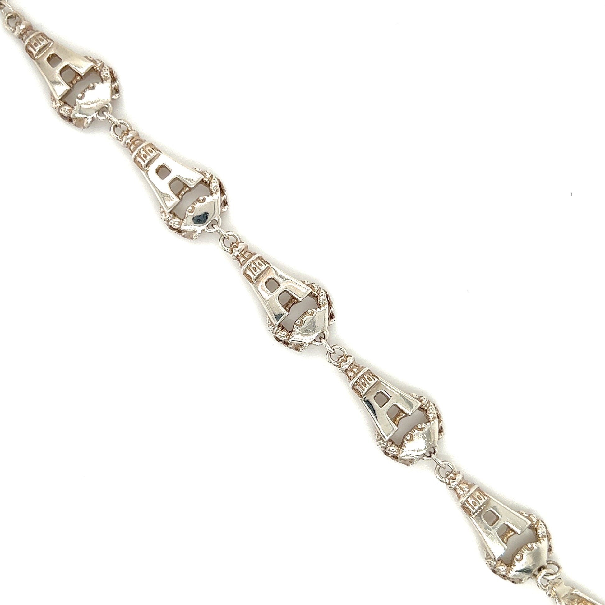 Annapolis Link Bracelet with Seven Crabs in Sterling Silver Links View
