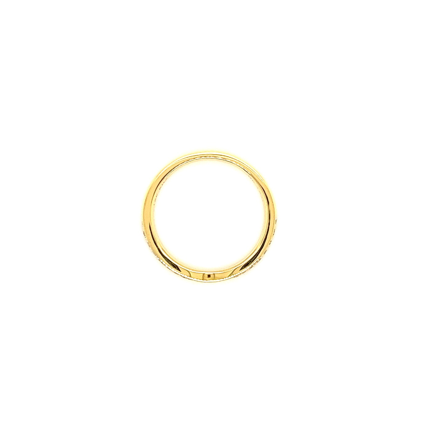 Diamond Ring with Eighteen Diamonds in 18K Yellow Gold Top View