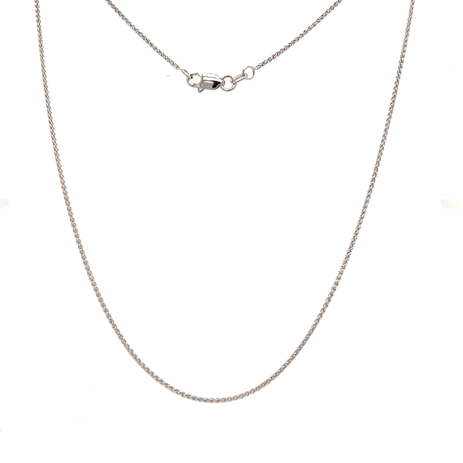 Wheat Chain 1.05mm with 20in Length in 14K White Gold Full Chain View