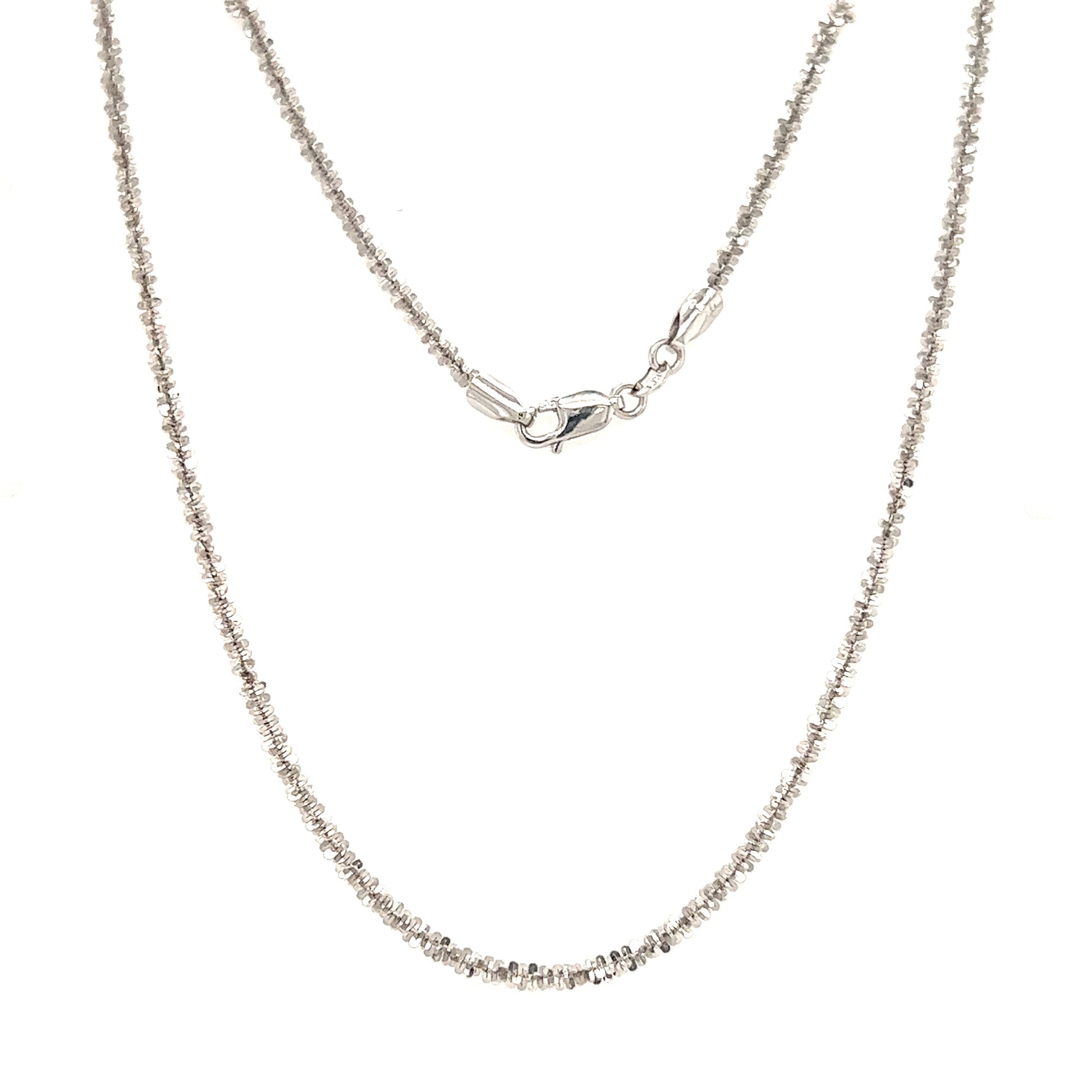Sparkle Chain 2.0mm with 18in Length in 14K White Gold Full Chain View