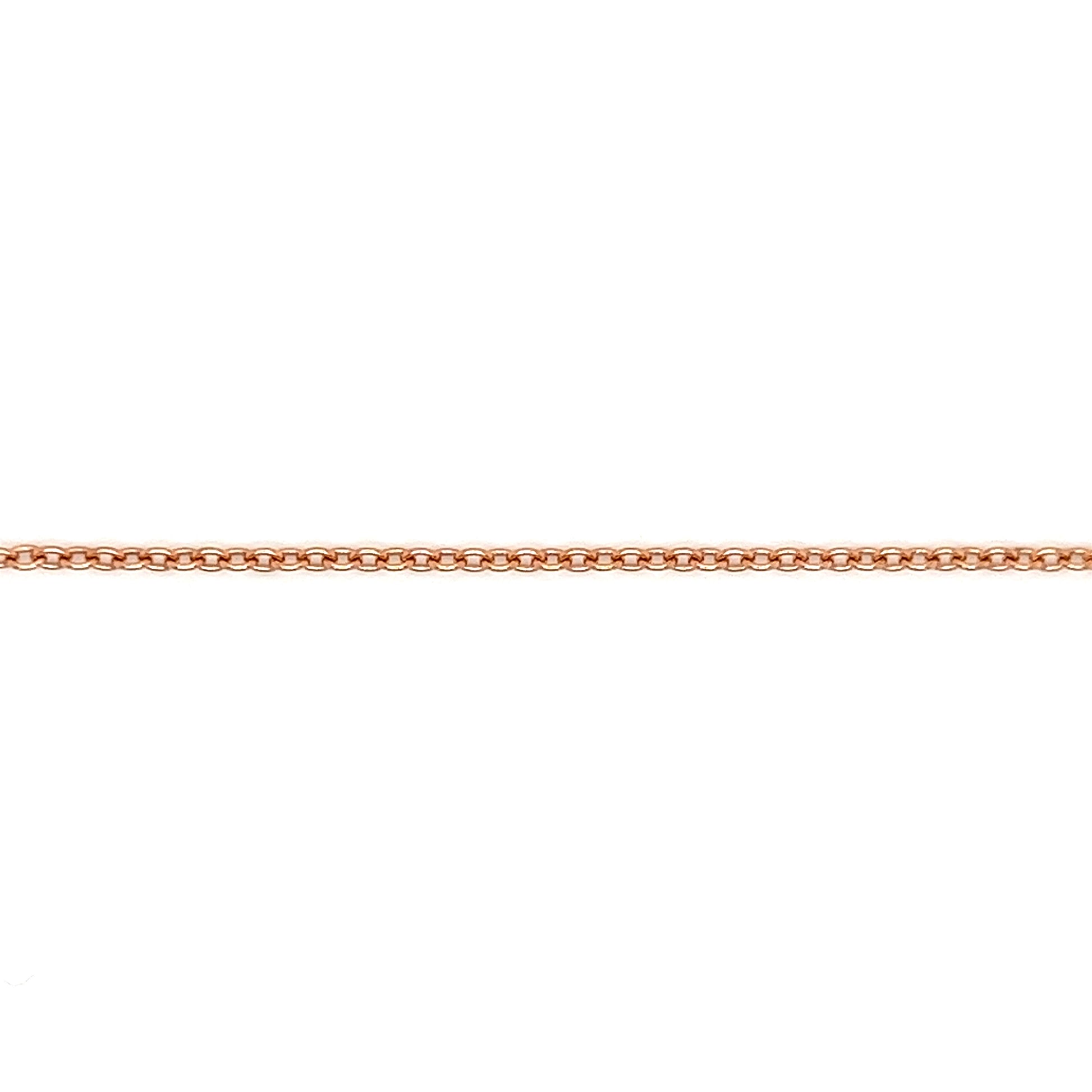 Cable Chain 1.5mm with Adjustable Length in 14K Rose Gold Chain View