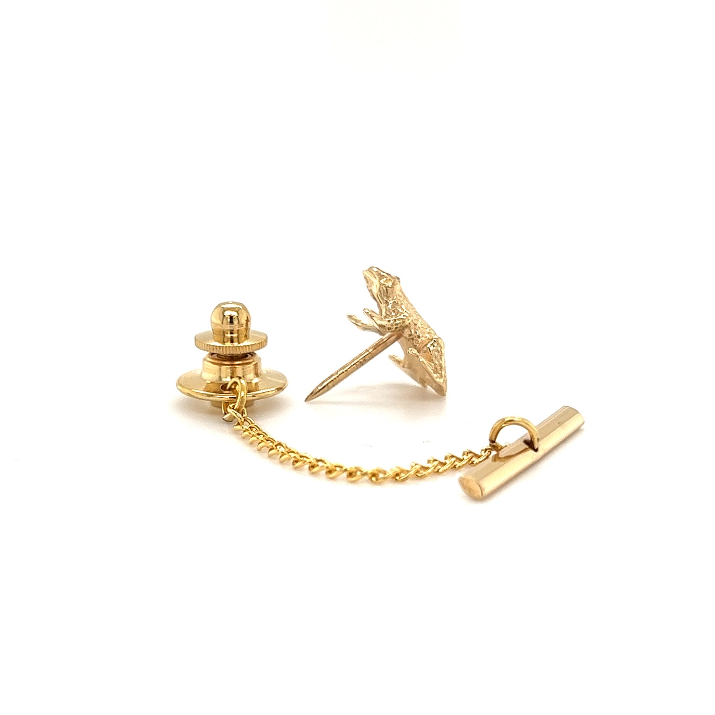 Frog Pin Tie Tack in 14K Yellow Gold Alternative View