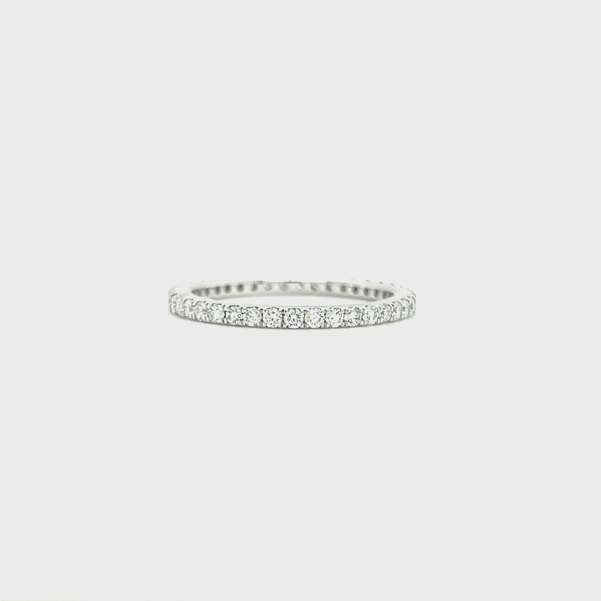 Eternity Ring with Forty Diamonds in 14K White Gold Video