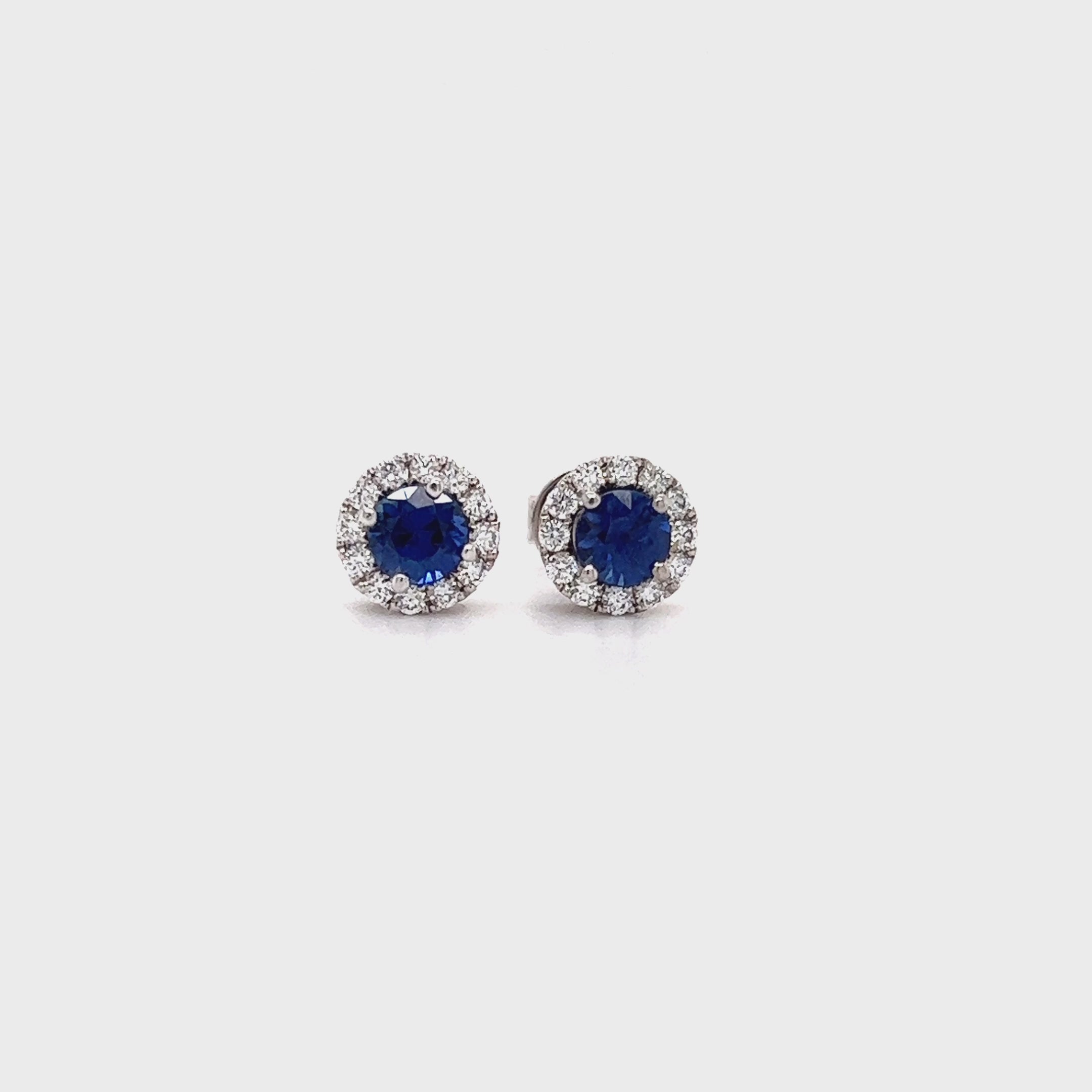 MARLEIGH TEAL SAPPHIRE STUD EARRINGS - Dana Walden Handmade Jewelry –  Unique Engagement Rings NYC | Custom Jewelry by Dana Walden Bridal