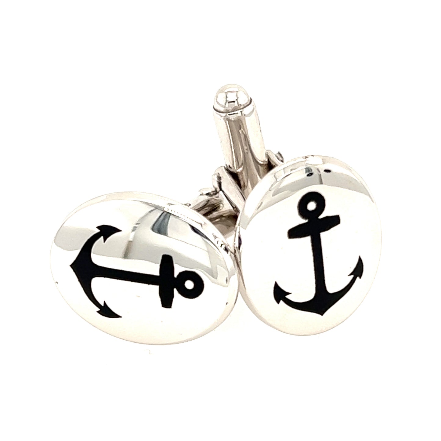 Anchor Cuff Links in Sterling Silver Alternate View