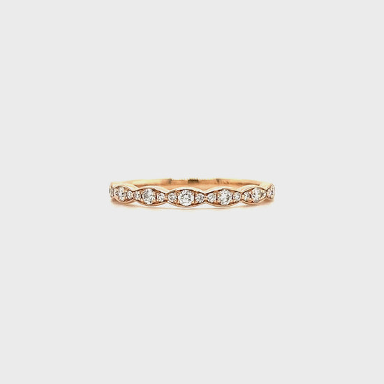 Ripply Diamond Ring with 0.23ctw of Diamonds in 14K Rose Gold Video
