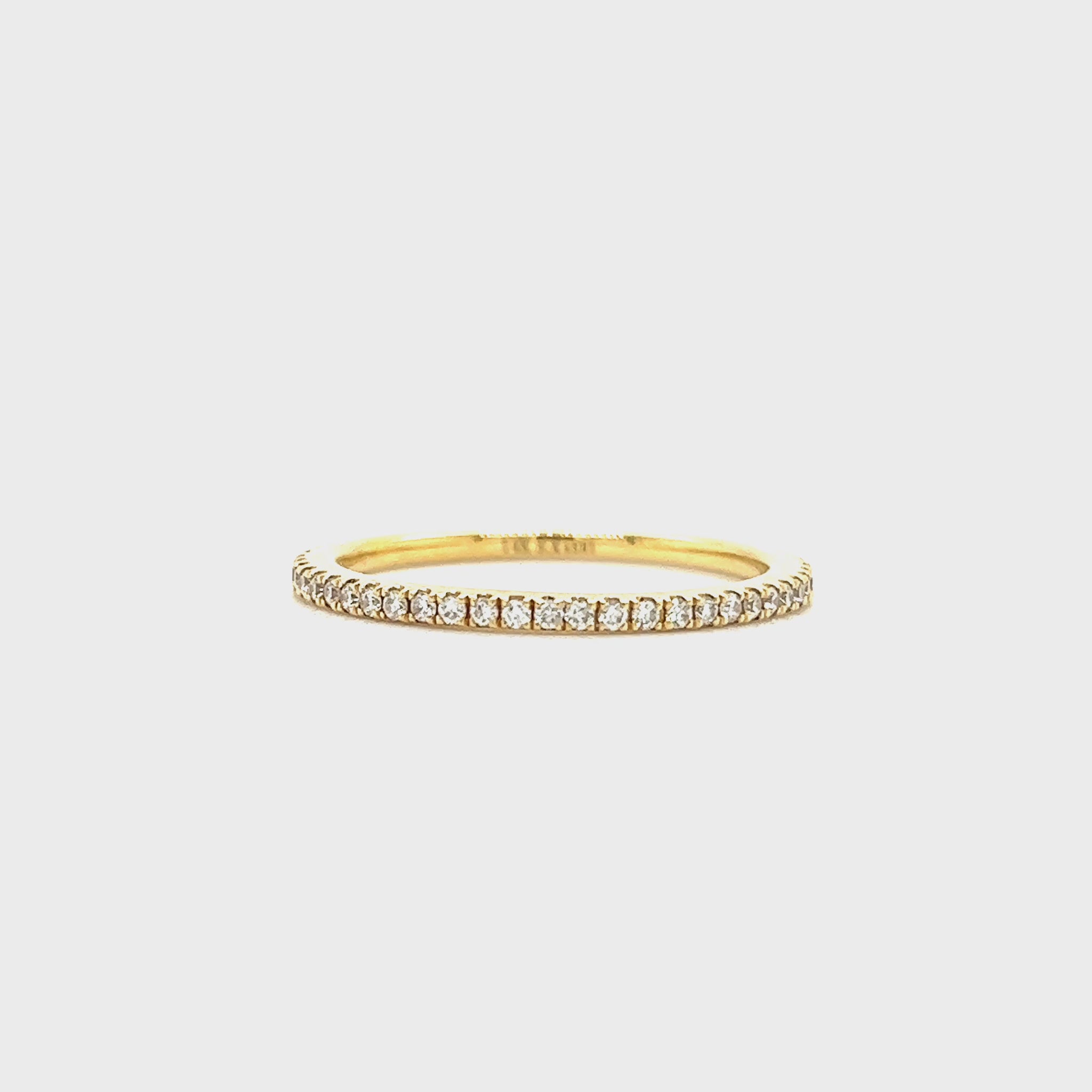 Eternity Ring with 0.37ctw of Diamonds in 14K Yellow Gold Video