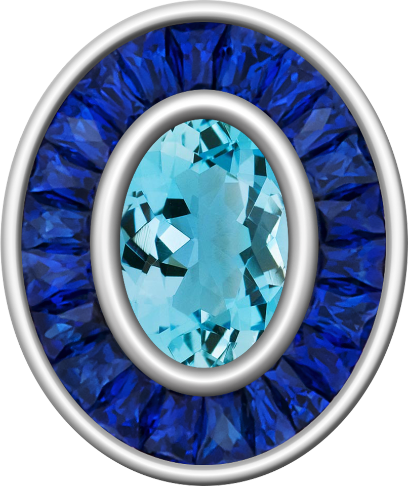 Aquamarine Centerpiece Eternal MX™ Class Ring Mod™