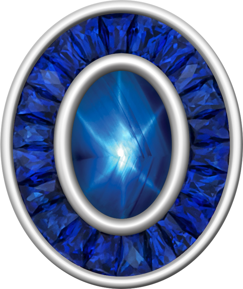 Blue Star Sapphire Centerpiece Eternal MX™ Class Ring Mod™
