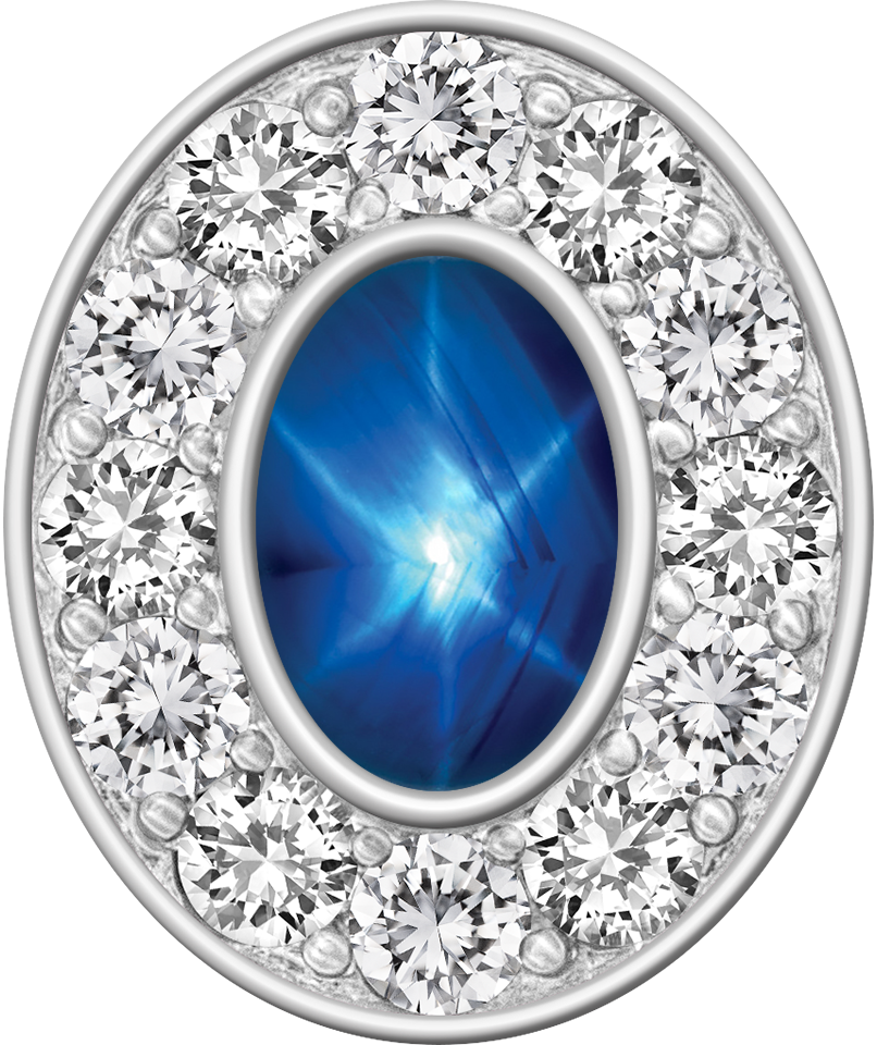Blue Star Sapphire Centerpiece Pro M12™ Class Ring Mod™