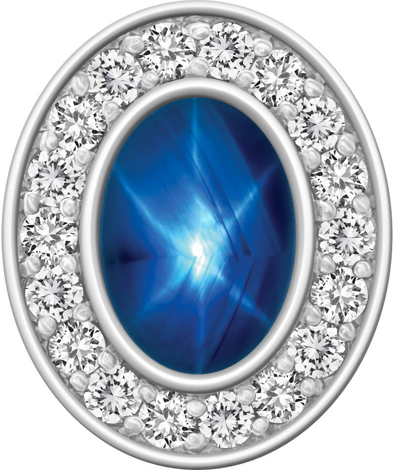 Blue Star Sapphire Centerpiece Pro M18™ Class Ring Mod™