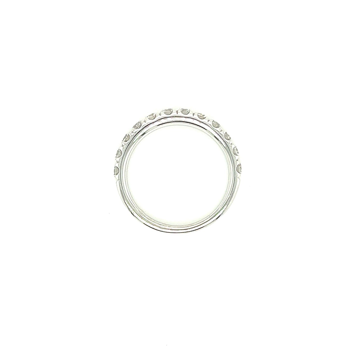 Diamond Ring with 0.98ctw of Diamonds in Platinum Top View