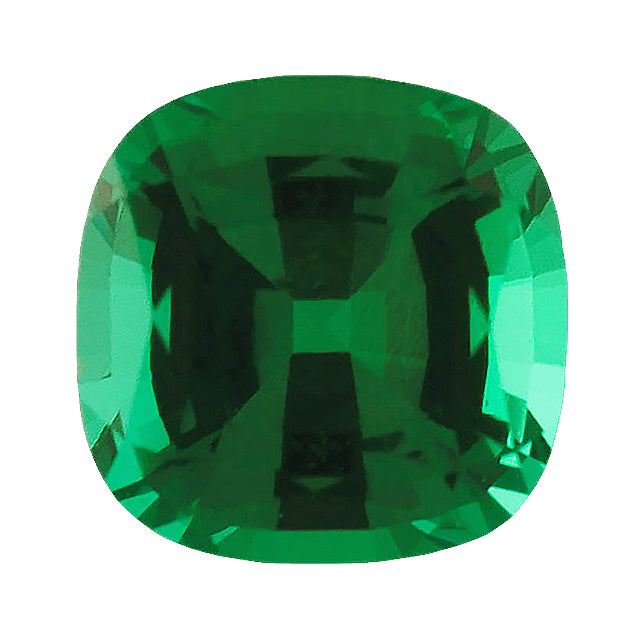 Loose Emerald Gemstone (RGJ-Emerald) Cushion Short Gem Quality Rendition