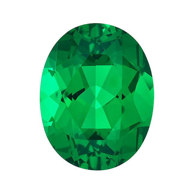 Loose Emerald Gemstone (RGJ-Emerald) Oval Gem Quality Rendition