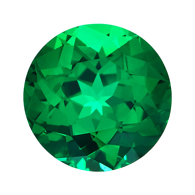 Loose Emerald Gemstone (RGJ-Emerald) Round Gem Quality Rendition