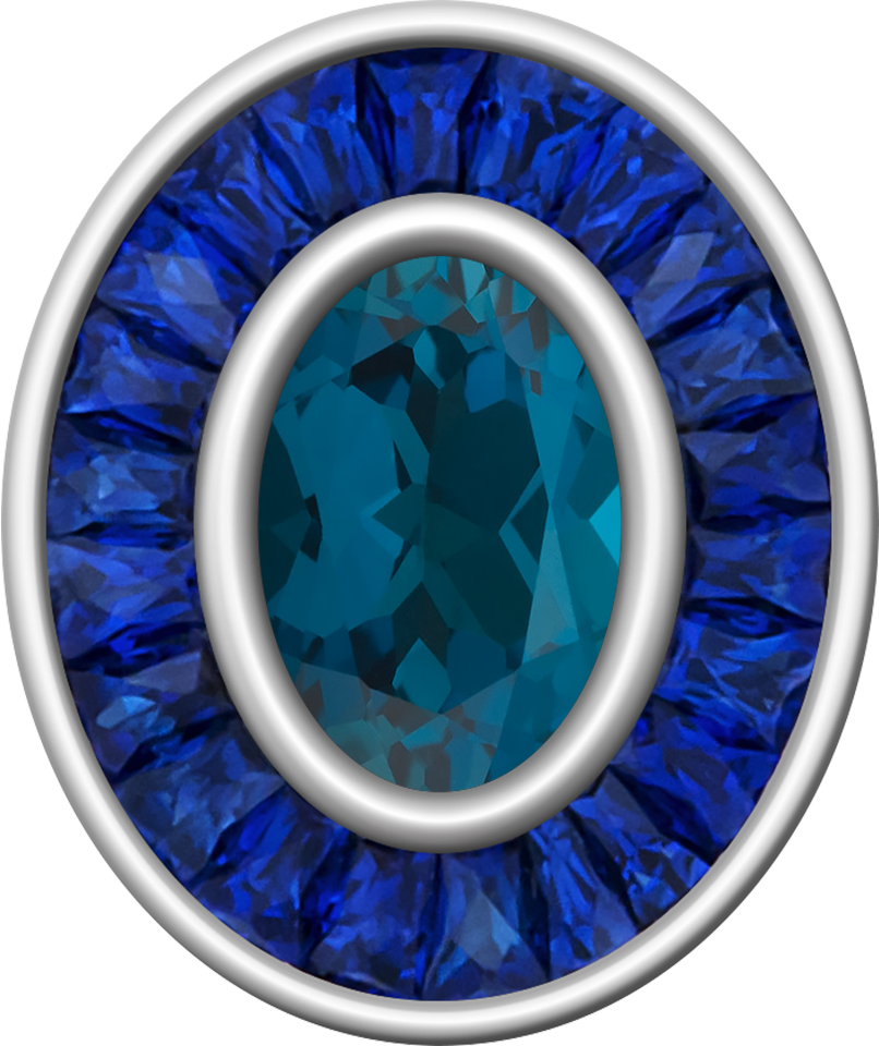 London Blue Topaz Centerpiece Eternal MX™ Class Ring Mod™