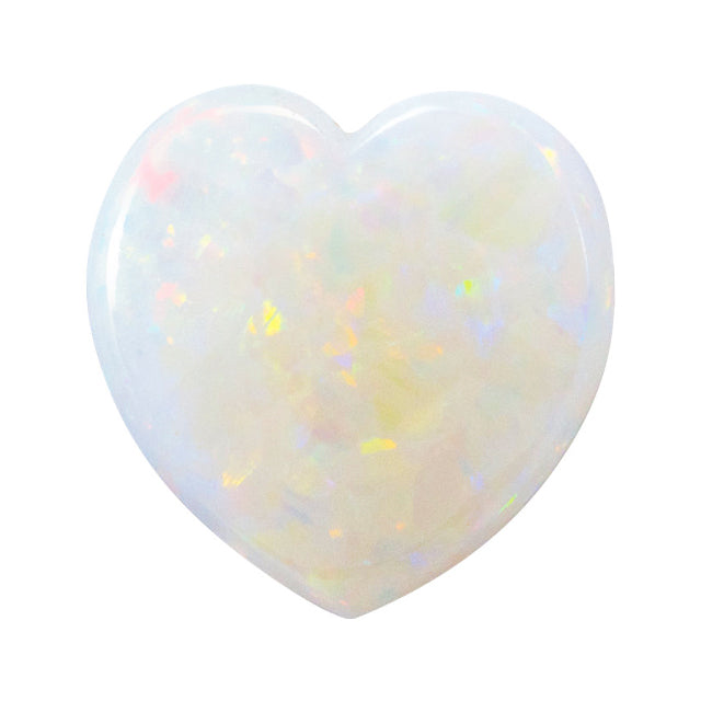 Loose White Opal Gemstone (RGJ-White-Opal) Heart