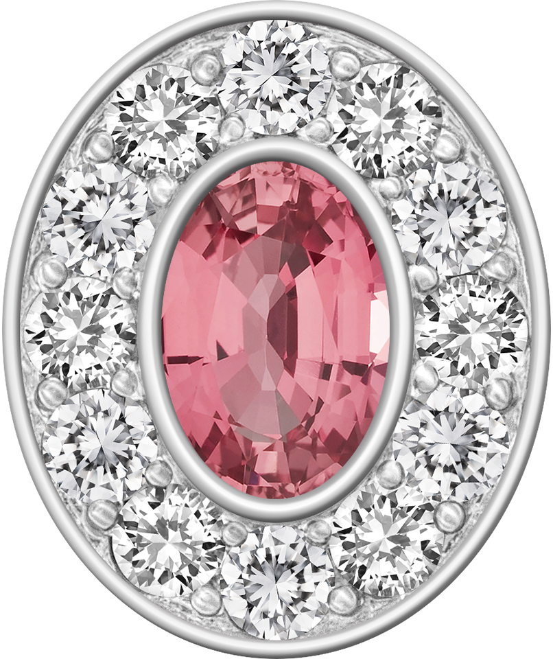 Pink Sapphire Centerpiece Pro M12™ Class Ring Mod™