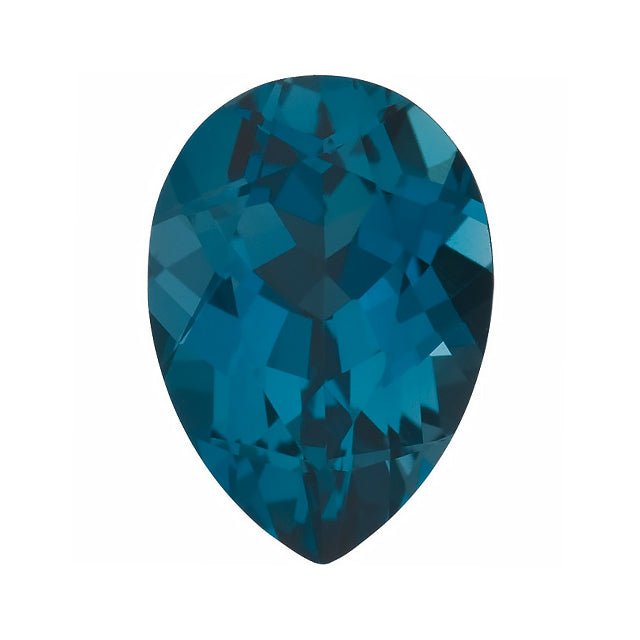 Loose London Blue Topaz Gemstone (RGJ-London-Blue-Topaz) Pear