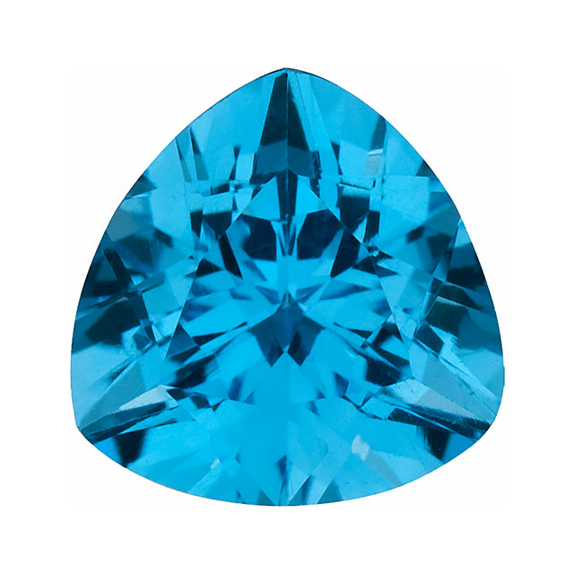 Loose Swiss Blue Topaz Gemstone Trillion