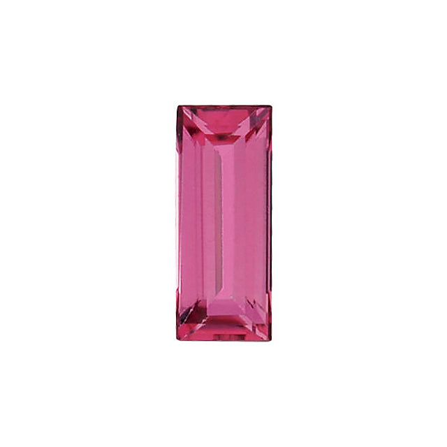 Loose Pink Tourmaline Gemstone Baguette