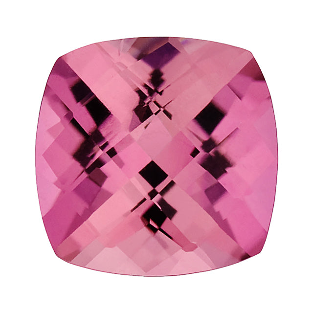 Loose Pink Tourmaline Gemstone Cushion