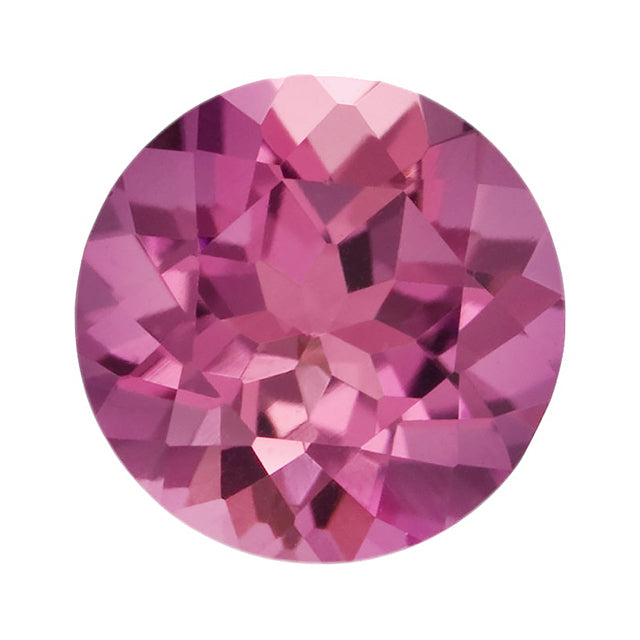 Loose Pink Tourmaline Gemstone Round