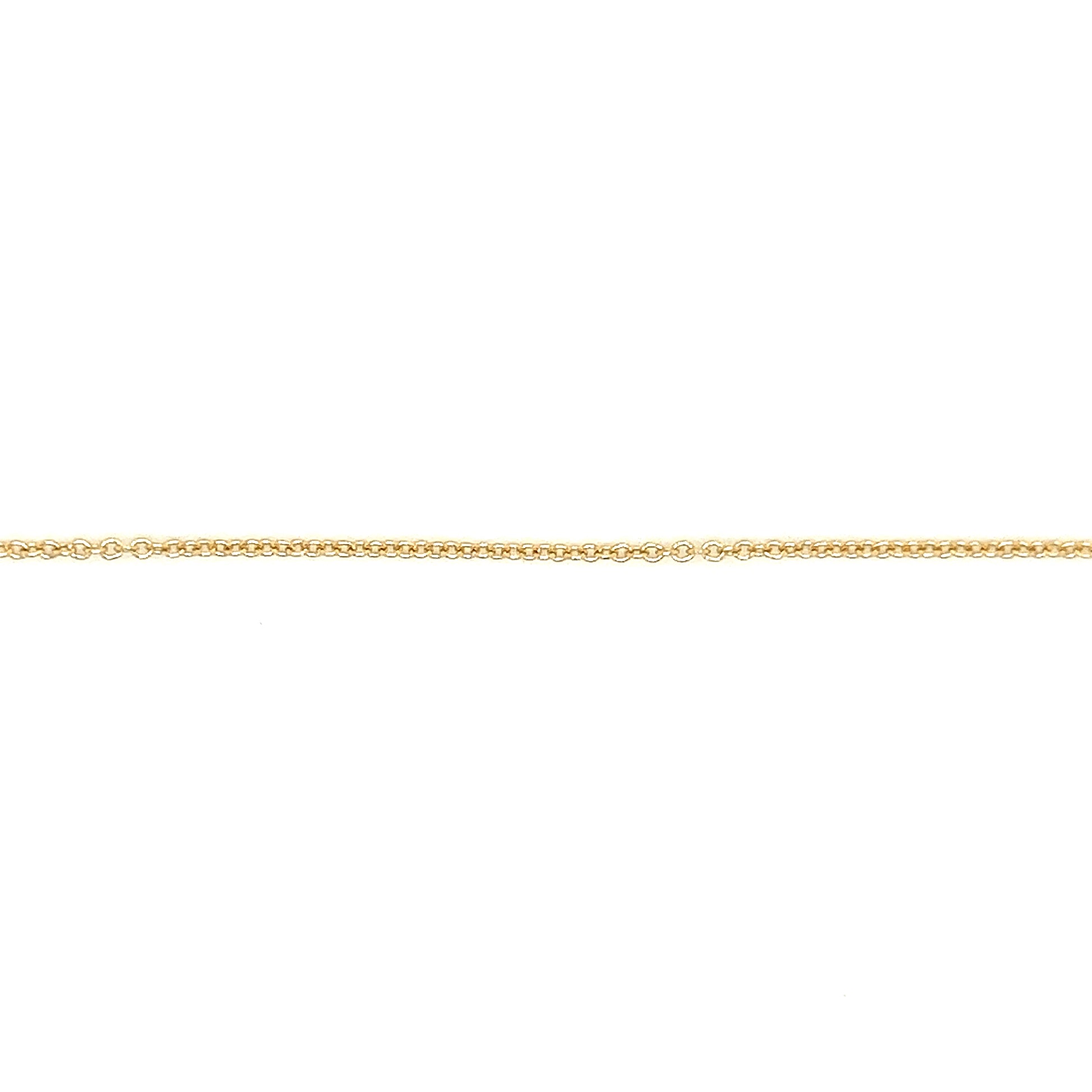 Cable Chain 1mm with 16in of Length in 14K Yellow Gold Chain View