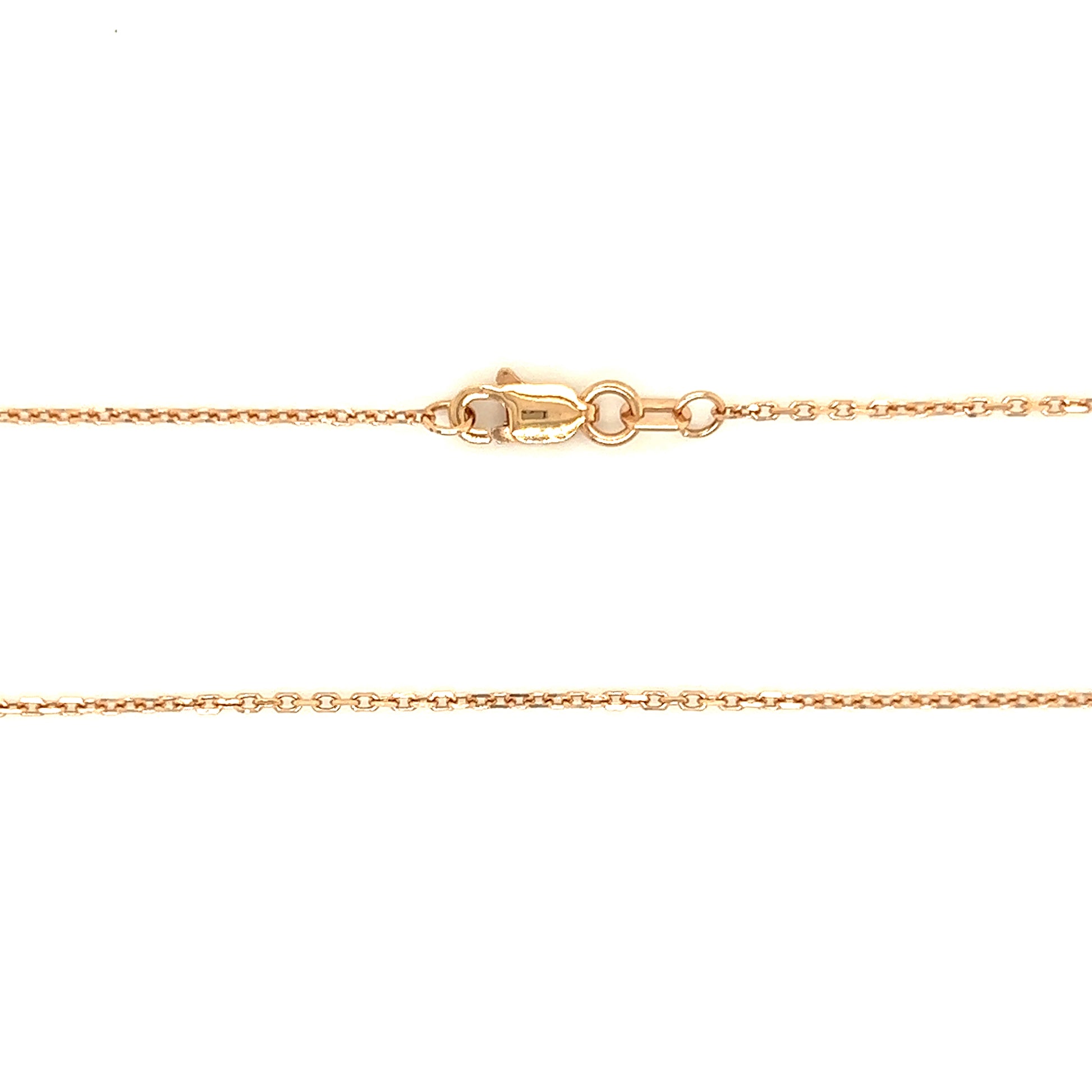 Cable Chain 1.15mm with 24in of Length in 14K Rose Gold Chain and Clasp View