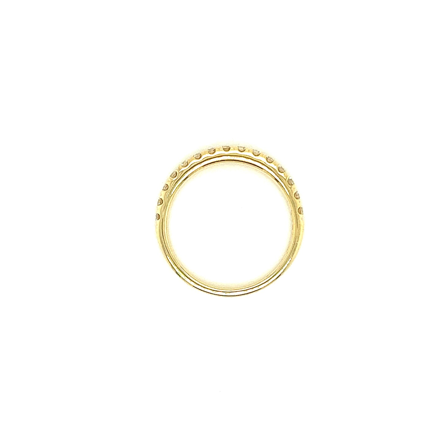 Diamond Ring with 0.42ctw of Diamonds in 14K Yellow Gold Top View